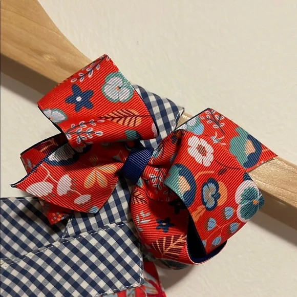 Matilda Jane Postal and Floral Red SunDress with 5” bow - Picture 2 of 6